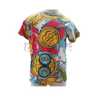 Erkek Çocuk T-Shirt Dijital Coin Baskılı Çok Renkli