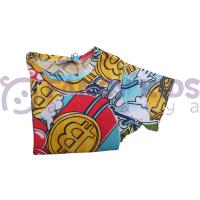 Erkek Çocuk T-Shirt Dijital Coin Baskılı Çok Renkli