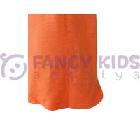Erkek Çocuk Baskılı Turuncu Sweatshirt – Pamuklu, Rahat ve Esnek Kumaş