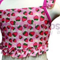 3-14 Yaş Kız Çocuk Bikini Çilek Desenli