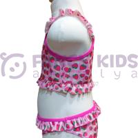 3-14 Yaş Kız Çocuk Bikini Çilek Desenli