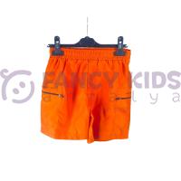 4 - 8 Yaş Erkek Çocuk İkili Takım T-Shirt Şort Siyah - Turuncu