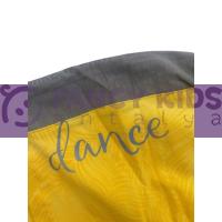 4- 8 Yaş Kız Çocuk İkili Takım Dance Baskılı T-Shirt Palmiye Şort Beyaz - Sarı