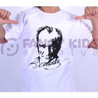 FancyKids Kız Çocuk Atatürk Baskılı T-Shirt