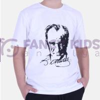 FancyKids Kız Çocuk Atatürk Baskılı T-Shirt