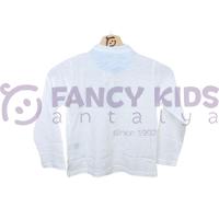 5-14 Yaş Erkek Çocuk Sweat Shirt Hakim Yaka Patlı Ekru