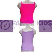5-14 Yaş Kız Çocuk T-Shirt Crop Pembe Mor