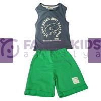 6 - 36 Ay Erkek Çocuk İkili Takım Atlet T-Shirt Şort