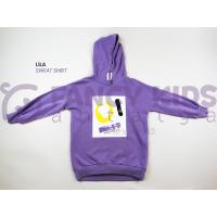 Kız Çocuk Sweat Shirt Kapüşonlu Baskılı Lila