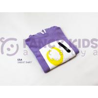 Kız Çocuk Sweat Shirt Kapüşonlu Baskılı Lila