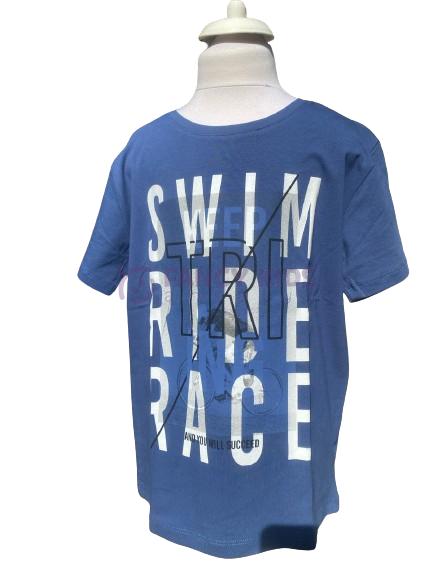 Fancy Kids Antalya ndirimli Cocuk Giyim 8 14 Ya Erkek Cocuk T Shirt Triathlon Bask l Mavi