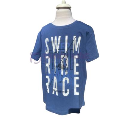 Fancy Kids Erkek Çocuk T-Shirt Triathlon Baskılı Mavi