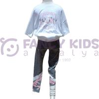 8 - 14 Yaş Kız Çocuk İkili Takım T-Shirt Tayt