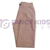 8-14 Yaş Kız Çocuk Pantolon Gabardin Mevsimlik Krem