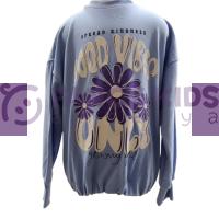 Kız Çocuk Sweat Shirt Baskılı Lila Crop