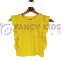 8-14 Yaş Kız Çocuk T-Shirt Kaşkorse Neon Sarı