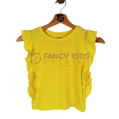 8-14 Yaş Kız Çocuk T-Shirt Kaşkorse Neon Sarı
