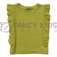8-14 Yaş Kız Çocuk T-Shirt Kaşkorse Neon Sarı