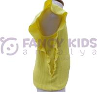 8-14 Yaş Kız Çocuk T-Shirt Kaşkorse Neon Sarı