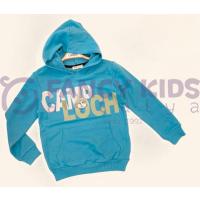 8-14 Yaş Erkek Çocuk Sweat-Shirt Baskılı Kanguru Cepli Petrol Yeşili