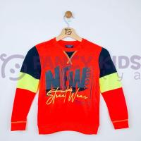 5-14 Yaş Erkek Çocuk Sweat Shirt Baskılı Nar Çiçeği  