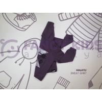 Erkek Çocuk Sweat Shirt Kapüşonlu Kanguru Cepli Mor 