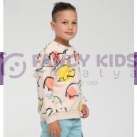 4-9 Yaş Erkek Çocuk Sweat Shirt Taş Devri Baskılı