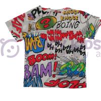 Erkek Çocuk T-Shirt Bomba Flash Dijital Baskılı Çok Renkli