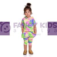 9-36 Ay Kız Çocuk İkili Takım Batik Baskılı Desen 