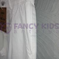 8-14 Yaş Kız Çocuk Pantolon Gabardin Mevsimlik Krem