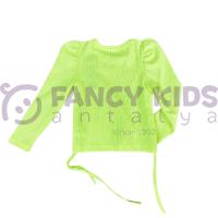 4-13 Yaş Kız Çocuk SweatShirt Kaşkorse Neon Sarı