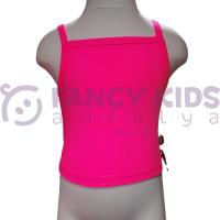 5-14 Yaş Kız Çocuk T-Shirt Crop Pembe Mor