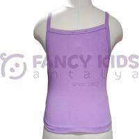 5-14 Yaş Kız Çocuk T-Shirt Crop Pembe Mor