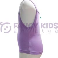 5-14 Yaş Kız Çocuk T-Shirt Crop Pembe Mor