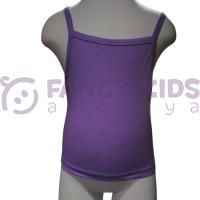 5-14 Yaş Kız Çocuk T-Shirt Crop Pembe Mor