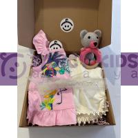 Yeni Doğan Hediye Kutusu Renkli Doğal El Yapımı Amigurumi Diş Halkalı Çıngıraklı 