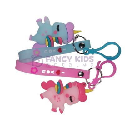 Unicorn Karikatür Anime Figürü PVC Bebek Çanta Anahtarlığı