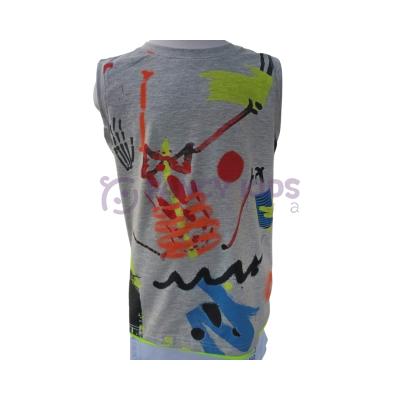 Erkek Çocuk  Dijital Baskılı Atlet T-Shirt 