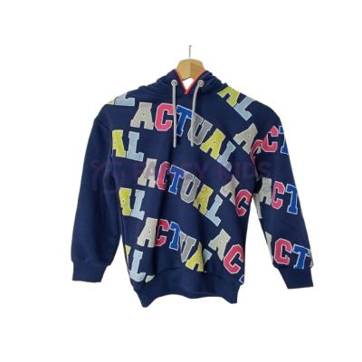 Erkek Çocuk 8-14 Yaş Baskılı Kapüşonlu Sweat Shirt Lacivert 