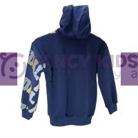 Erkek Çocuk Baskılı Kapüşonlu Sweat Shirt Lacivert 