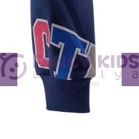 Erkek Çocuk Baskılı Kapüşonlu Sweat Shirt Lacivert 