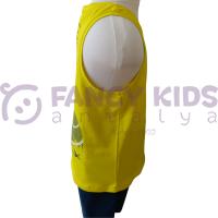 Erkek Çocuk Baskılı Atlet T-Shirt Kargo Cepli Bağcıklı Şort İkili Takım
