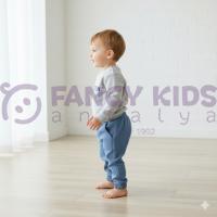 Erkek Çocuk Baskılı Sweatshirt ve Kot Mavisi Dokuma Pantolon İkili Takım %100 Pamuk