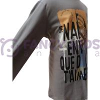 Erkek Çocuk Baskılı Uzun Kollu Sweatshirt Koyu Gri %100 Pamuk