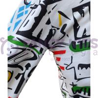 Erkek Çocuk Beyaz Sweatshirt Neon Baskılı Pamuklu