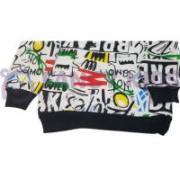 Erkek Çocuk Beyaz Sweatshirt Neon Baskılı Pamuklu