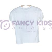 Erkek Çocuk Dijital Baskılı Ekru T-Shirt %100 Pamuk 