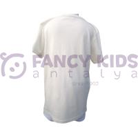 Erkek Çocuk Dijital Baskılı Ekru T-Shirt %100 Pamuk 