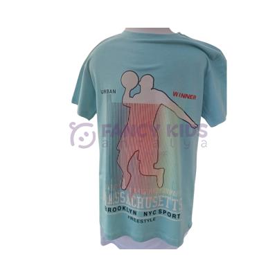 Erkek Çocuk Dijital Baskılı Mint T-Shirt %100 Pamuk