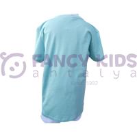 Erkek Çocuk Dijital Baskılı Mint T-Shirt %100 Pamuk